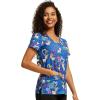 Dickies EDS Women Scrubs Top V-Neck Print DK852(I Goat You Babe)