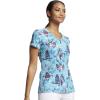 Dickies EDS Women Scrubs Top V-Neck Print DK852(Winter Vibes)