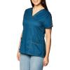 Dickies EDS Women Scrubs Top V-Neck Print DK876(Caribbean)