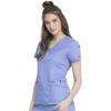 Dickies EDS Women Scrubs Top V-Neck Print DK876(Ceil)