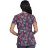 Dickies EDS Women Scrubs Top V-Neck Print DK876(Dark Grey/Multicolor)