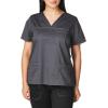 Dickies EDS Women Scrubs Top V-Neck Print DK876(Dark Pewter)