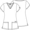 Dickies EDS Women Scrubs Top V-Neck Print DK876(D-wine)