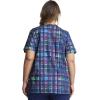 Dickies EDS Women Scrubs Top V-Neck Print DK876(Glowing Plaid)