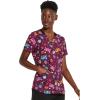 Dickies EDS Women Scrubs Top V-Neck Print DK876(Happy Hippie)