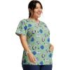 Dickies EDS Women Scrubs Top V-Neck Print DK876(Happy to Be Here)