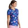 Dickies EDS Women Scrubs Top V-Neck Print DK876(Hippie Hearts)