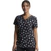 Dickies EDS Women Scrubs Top V-Neck Print DK876(Love U Dots)