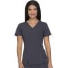 Dickies EDS Women Scrubs Top V-Neck Print DK876(Pewter)