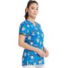 Dickies EDS Women Scrubs Top V-Neck Print DK876(Tooth’s Day Everyday)