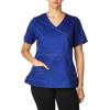 Dickies Gen Flex Women Scrubs Top Mock Wrap 817355.(Galaxy Blue)