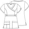 Dickies Gen Flex Women Scrubs Top Mock Wrap 817355.(Galaxy Blue)