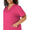 Dickies Gen Flex Women Scrubs Top Mock Wrap 817355.(Hot Pink)