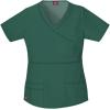 Dickies Gen Flex Women Scrubs Top Mock Wrap 817355.(Hunter Green)