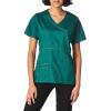 Dickies Gen Flex Women Scrubs Top Mock Wrap 817355.(Hunter Green)