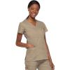 Dickies Gen Flex Women Scrubs Top Mock Wrap 817355.(Khaki)