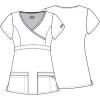 Dickies Gen Flex Women Scrubs Top Mock Wrap 817355.(Khaki)