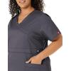 Dickies Gen Flex Women Scrubs Top Mock Wrap 817355.(Light Pewter)