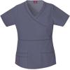 Dickies Gen Flex Women Scrubs Top Mock Wrap 817355.(Light Pewter)