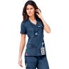 Dickies Gen Flex Women Scrubs Top Mock Wrap 817355.(Navy)