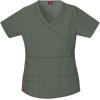 Dickies Gen Flex Women Scrubs Top Mock Wrap 817355.(Olive)