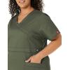 Dickies Gen Flex Women Scrubs Top Mock Wrap 817355.(Olive)