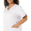 Dickies Gen Flex Women Scrubs Top Mock Wrap 817355.(White)