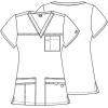 Dickies Gen Flex Women Scrubs Top V-Neck 817455(Grape)