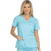 Dickies Gen Flex Women Scrubs Top V-Neck 817455(Icy Turquoise)