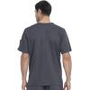 Dickies Mens V-Neck Scrub Top with 5 Pockets – Medical & Nursing Uniform Shirt, Side Vents – 81906(Dark Pewter)