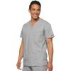 Dickies Mens V-Neck Scrub Top with 5 Pockets – Medical & Nursing Uniform Shirt, Side Vents – 81906(Grey)