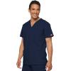 Dickies Mens V-Neck Scrub Top with 5 Pockets – Medical & Nursing Uniform Shirt, Side Vents – 81906(Navy)