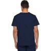 Dickies Mens V-Neck Scrub Top with 5 Pockets – Medical & Nursing Uniform Shirt, Side Vents – 81906(Navy)