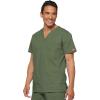 Dickies Mens V-Neck Scrub Top with 5 Pockets – Medical & Nursing Uniform Shirt, Side Vents – 81906(Olive)