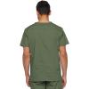 Dickies Mens V-Neck Scrub Top with 5 Pockets – Medical & Nursing Uniform Shirt, Side Vents – 81906(Olive)