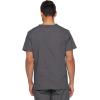 Dickies Mens V-Neck Scrub Top with 5 Pockets – Medical & Nursing Uniform Shirt, Side Vents – 81906(Pewter)