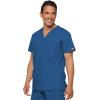 Dickies Mens V-Neck Scrub Top with 5 Pockets – Medical & Nursing Uniform Shirt, Side Vents – 81906(Royal)