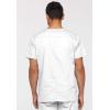 Dickies Mens V-Neck Scrub Top with 5 Pockets – Medical & Nursing Uniform Shirt, Side Vents – 81906(White)