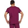 Dickies Mens V-Neck Scrub Top with 5 Pockets – Medical & Nursing Uniform Shirt, Side Vents – 81906(Wine)