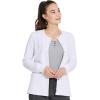 Dickies Scrub Jackets For Woman Snap Front Warm-up Jacket With 2 Pockets – DK305(White)