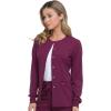 Dickies Scrub Jackets For Woman Snap Front Warm-up Jacket With 2 Pockets – DK305(Wine)