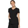 Dickies Scrubs Top for Women, V-Neck Womens Scrub Tops, Contemporary Fit with 4 Pockets – 85906(Black)