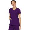 Dickies Scrubs Top for Women, V-Neck Womens Scrub Tops, Contemporary Fit with 4 Pockets – 85906(Eggplant)