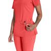 Dickies Scrubs Top for Women, V-Neck Womens Scrub Tops, Contemporary Fit with 4 Pockets – 85906(Ravashing Coral)