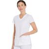 Dickies Scrubs Top for Women, V-Neck Womens Scrub Tops, Contemporary Fit with 4 Pockets – 85906(White)