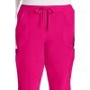 Dickies Scrubs for Women, Drawstring Cargo Scrub Pants with Four-Way Stretch and Moisture Wicking DK010(Hot Pink)
