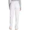 Dickies Scrubs for Women, Drawstring Cargo Scrub Pants with Four-Way Stretch and Moisture Wicking DK010(White)