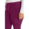 Dickies Scrubs for Women, Drawstring Cargo Scrub Pants with Four-Way Stretch and Moisture Wicking DK010(Wine)