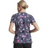 Dickies Women’s Scrub Top Printed V-Neck Medical Top with 2 Pockets, Snap Tab & Instrument Loops – DK616(Loving Blooms)