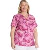 Dickies Women’s Scrub Top Printed V-Neck Medical Top with 2 Pockets, Snap Tab & Instrument Loops – DK616(Marble Mood)